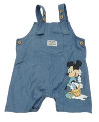 Modré laclové riflové kraťasy s Mickeym Disney