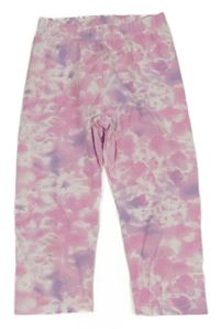 Růžové batikované capri legíny LC Waikiki 