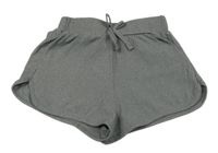 Šedé žebrované volné kraťasy 