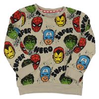 Béžová mikina s hrdiny George 