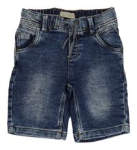 Tmavomodré teplákovo/riflové kraťasy Pocopiano 