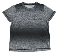 Šedo-černé melírované sportovní funkční tričko Crivit