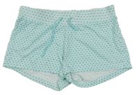 Světlemodro-bílé hvězdičkované bavlněné kraťasy H&M