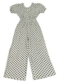 Bílý puntíkatý culottes overal 