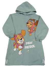 Zelenošedé teplákové šaty s Paw Patrol a kapucí C&A