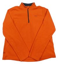 Oranžová funkční fleecová mikina Decathlon