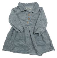 Šedé manšestrové šaty s límečkem Primark