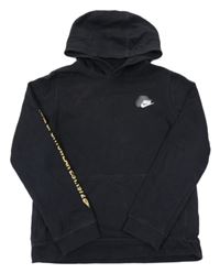 Černá mikina s logem s logem a kapucí Nike