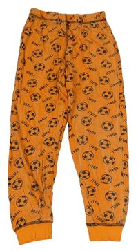 Oranžové melírované pyžamové kalhoty s míči 
