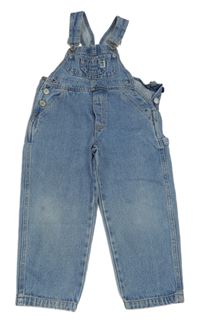 Modré riflové laclové kalhoty 