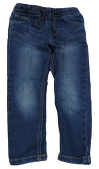 Tmavomodré teplákové rifle lupilu