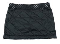 Černá prošívaná šusťáková zateplená sukně s puntíky Columbia