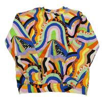 Barevná vzorovaná mikina s nápisy H&M