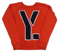 Červená mikina s ypsilonem Y.F.K.