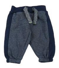 Tmavomodré melírované teplé tepláky early days