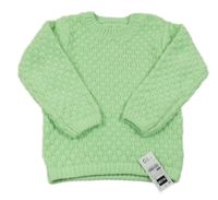 Nové - světlezelený vzorovaný žinylkový svetr St. Bernard