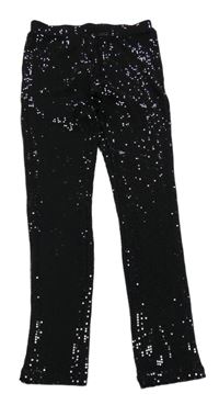 Černé flitrové legíny St. Bernard