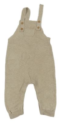 Světlebéžové melírované pletené laclové kalhoty s kapsou Matalan