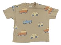 Béžové tričko s auty H&M