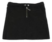 Hnědá semišová sukně se zipem S. Oliver