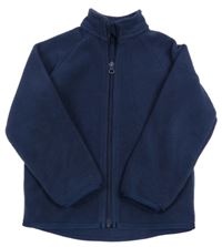 Tmavomodrá fleecová propínací mikina MANOR