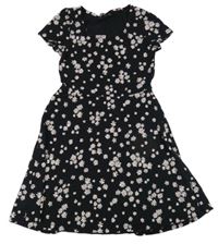 Černé šaty s květy C&A