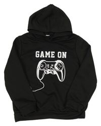 Černá mikina s ovladačem a kapucí SHEIN