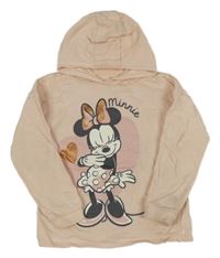 Světlerůžová mikina s Minnie a kapucí George