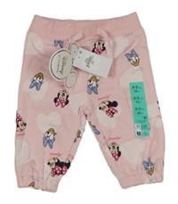 Nové - světlerůžové tepláky s Minnie a Daisy a srdíčky PRIMARK