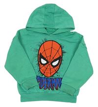 Zelená mikina Spiderman s kapucí zn. Primark