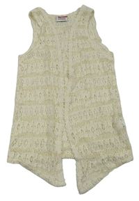 Smetanový krajkový cardigan Yigga