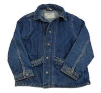 Modrá riflová bunda s volánky