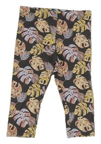 Antracitové capri legíny s listy Primark
