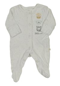 Bílý puntíkatý overal se zvířaty Next