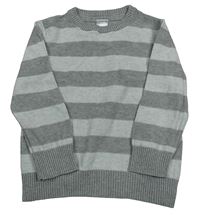 Šedý pruhovaný svetr C&A