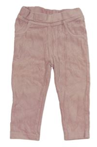 Starorůžové žebrované sametové tregíny iDo