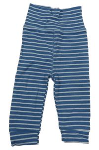 Modro-bílé pruhované žebrované lehké tepláky Ergee