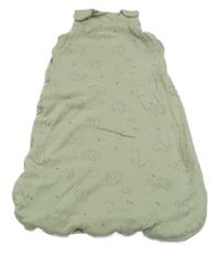 Zelenošedý zateplený spací pytel se zvířaty George