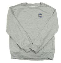 Šedá melírovaná mikina s nápisem L&D