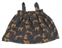 Antracitový top s gepardy Topolino