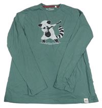 Tmavozelené triko s mývalem