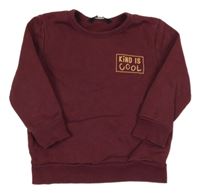 Vínová mikina s nápisem George