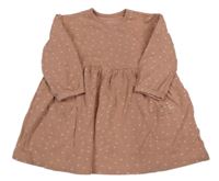 Starorůžové puntíkaté žebrované šaty Next