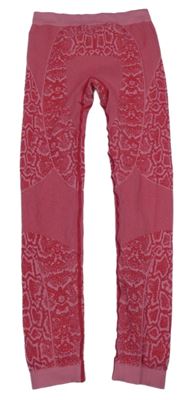 Černo-růžové vzorované spodní funkční legíny Crivit