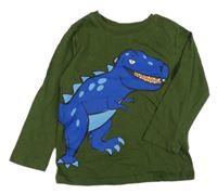 Khaki triko s dinosaurem H&M