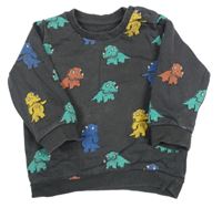 Antracitová mikina s dinosaury M&S