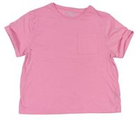 Neonově růžové crop tričko s kapsami F&F