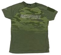 Khaki tričko s army vzorem a nápisem George