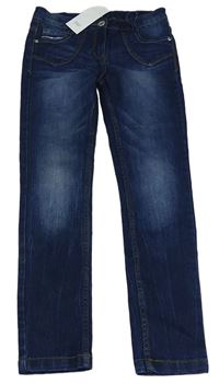 Tmavomodré skinny rifle F&F