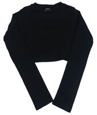 Černé crop triko H&M